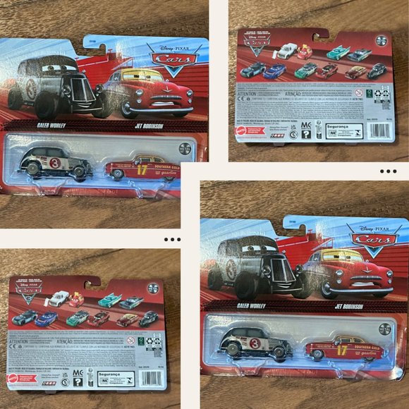 NIP DISNEY PIXAR CARS - 2PACK - CALEB WORLEY & JET ROBINSON - Picture 2 of 3